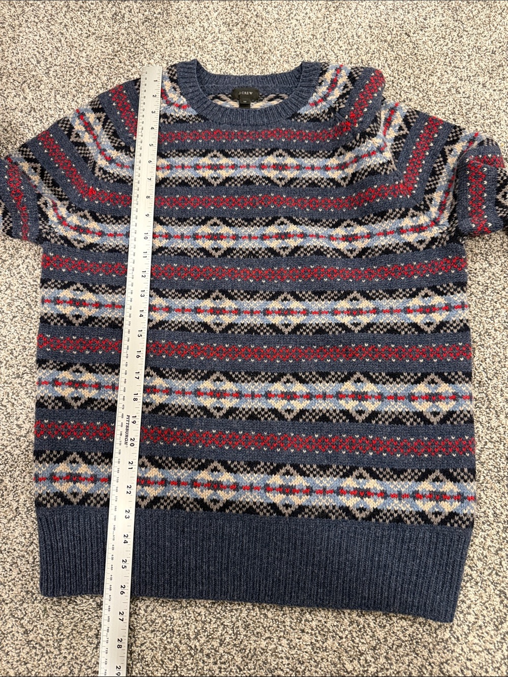 J. Crew Lambswool Fair Isle Ski Apres Crewneck Sweater Men’s Sz M Unisex - Picture 10 of 11